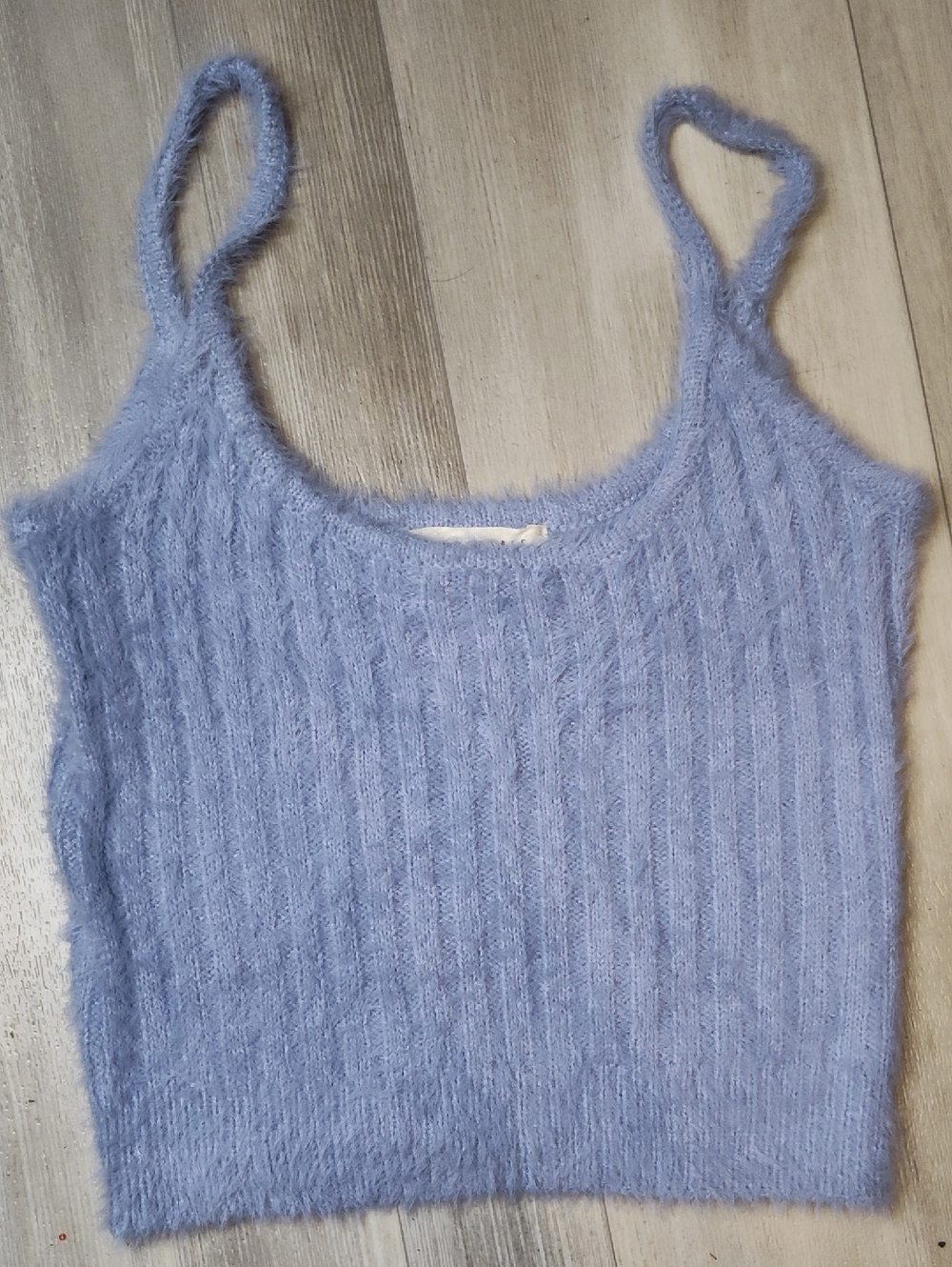 Aeropostale Light Blue Fuzzy Ribbed Camisole